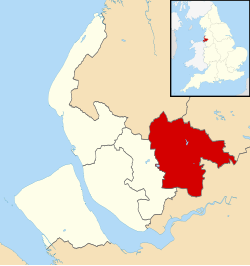 St Helens UK locator map